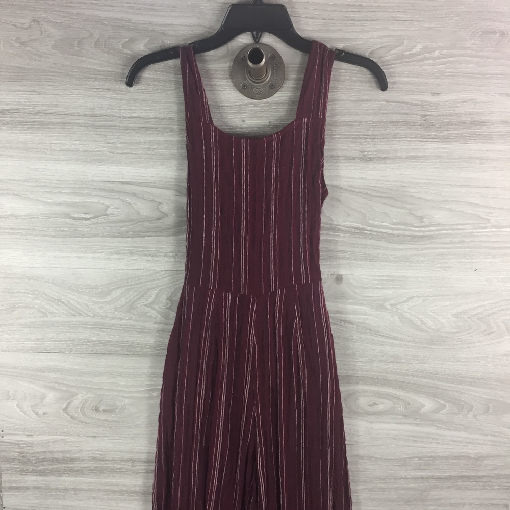 Moon River Stripe Print Back Tie Jumpsuit - Picture 4 of 8